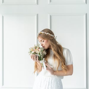 Hair accessories Hair wreath Headband bridal bouquet Comb Dried flowers For bride Style Summer Breeze image 2