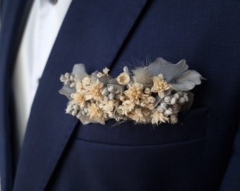 Ansteckblume Bräutigam | Blue Ocean | Anstecker | Revers | Trockenblumen | Hochzeitsgäste | Hochzeit