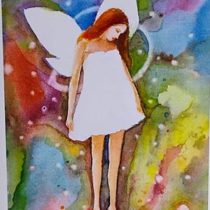 Fairy and Angel artist cards. Beautiful original watercolour fairy cards.