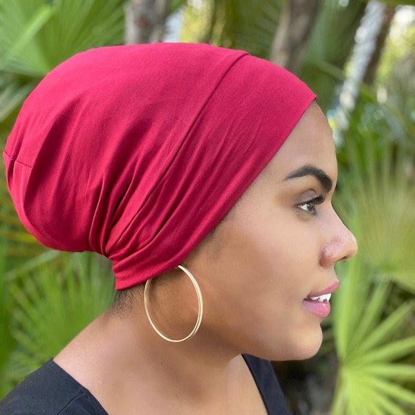 BONNET DOUBLÉE DE SATIN/ Boho Chic/ Bohème/ Turban prénoué/ Bonnet chimio/ Doublure de satin