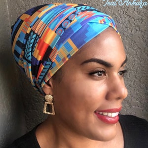 PRE-TIED HEADWRAP / Pre-Tied Turban/ Boho Chic/ Hippie Headwrap/ Headscarf/ Chemo Gift/ Chemo Cap/ African Print Turban/ Ankara Scarf image 2