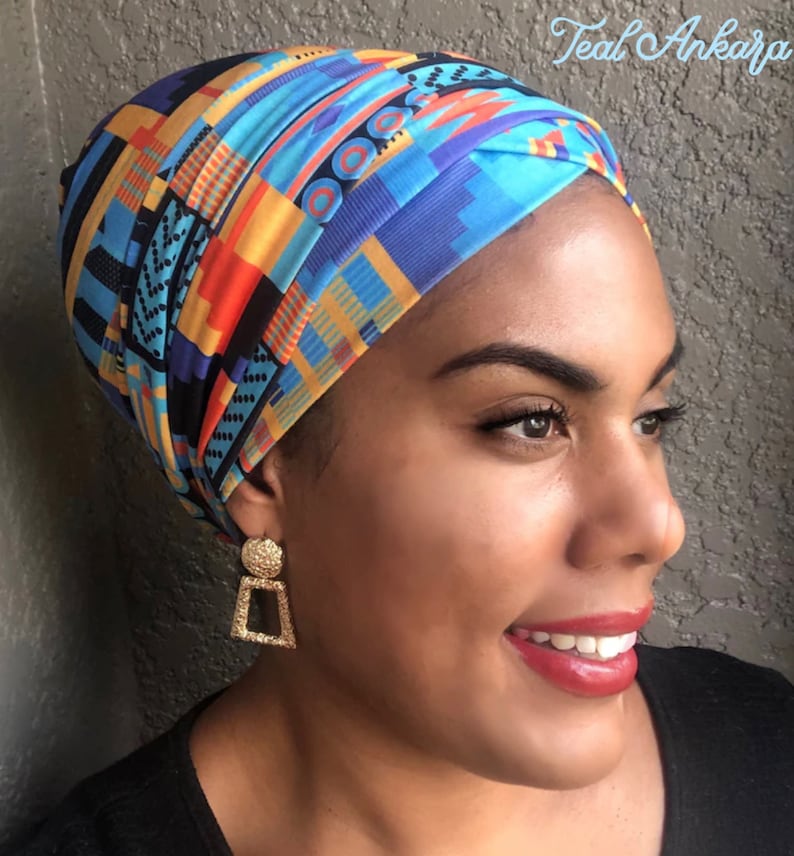 PRE-TIED HEADWRAP / Pre-Tied Turban/ Boho Chic/ Hippie Headwrap/ Headscarf/ Chemo Gift/ Chemo Cap/ African Print Turban/ Ankara Scarf image 2