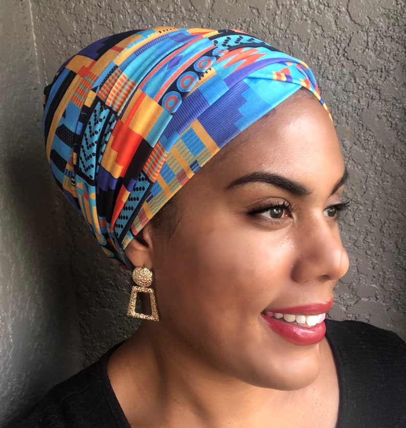 PRE-TIED  HEADWRAP / Pre-Tied Turban/ Boho Chic/ Hippie Headwrap/ Headscarf/ Chemo Gift/ Chemo Cap/ African Print Turban/ Ankara Scarf 