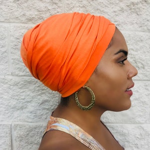 PRE-TIED HEADWRAP/ Pre-Tied Turban/ Pre Tied Headwrap/ Hairscarf/ Hair Cover/ Alopecia Cap/ Chemo Hat/ Chemo Cap/ Chemo Gift/ Ankara image 2