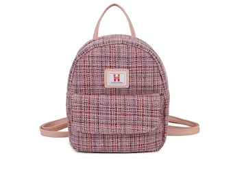 Mini Backpack. Small Backpack Purse. Harris Tweed Bag, Scotland