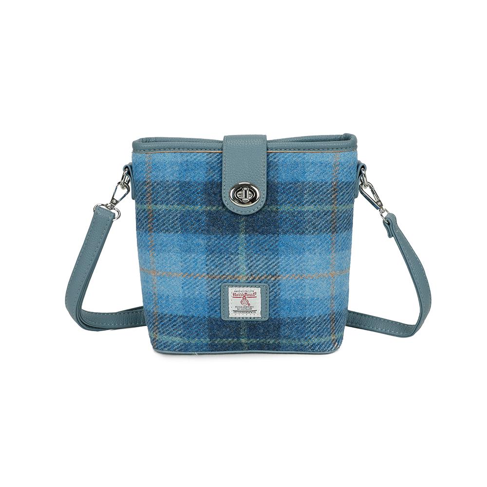 BRAW CLANS TARTANS Sac fourre-tout de taille moyenne - Extérieur en laine Harris Tweed fabriqué en Écosse - Pour ordinateur portable jusqu'à 13 pouces et sac de voyage - Cadeau de la fête des mères