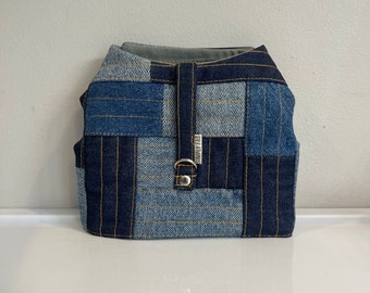 Small Dog/Puppy/Teacup Dog Harness//Recycle Denim Patchwork