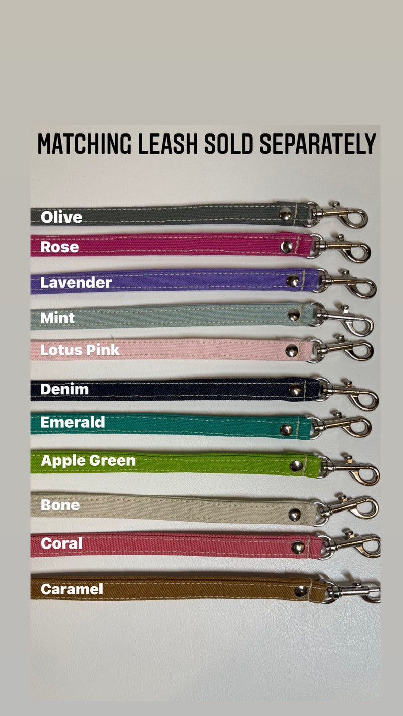 K&ouml;nnte beinhalten: Ein Set mit 11 bunten Hunde-Leinenclips mit passenden Leinenfarben. Die Farben sind Oliv, Rose, Lavendel, Minze, Lotusrosa, Denim, Smaragd, Apfelgr&uuml;n, Knochen, Koralle und Karamell. Die Clips sind silberfarben und haben einen federbelasteten Verschluss.  PASSENDE LEINE SEPARAT ERH&Auml;LTLICH.