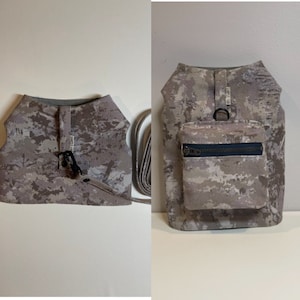 Small Dog/Puppy/Teacup Dog/ Harness & Leash Set or Backpack Harness//DIGITAL DESERT CAMOUFLAGE