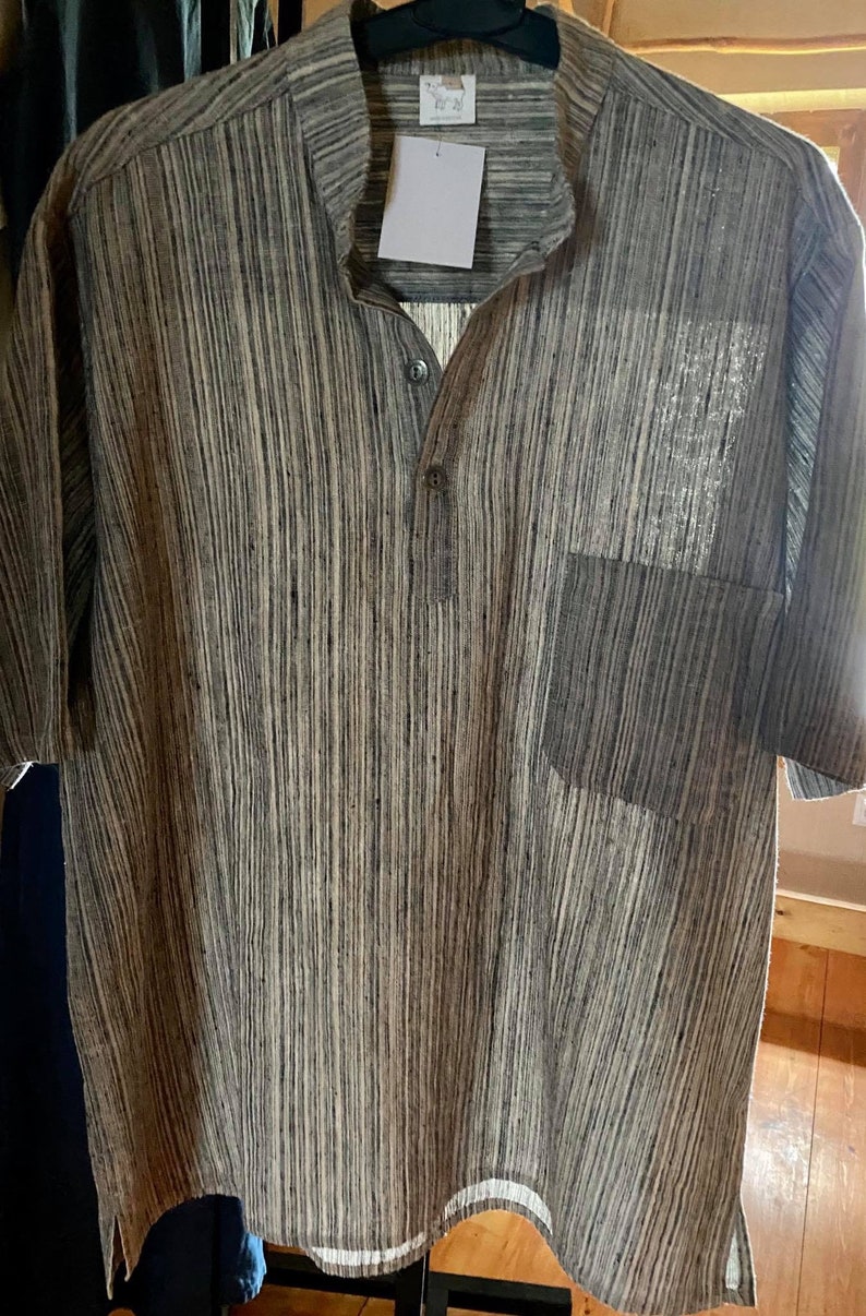 Mens Relaxed Fit Linen Shirt Made With Eco Friendly Fabric Etsy