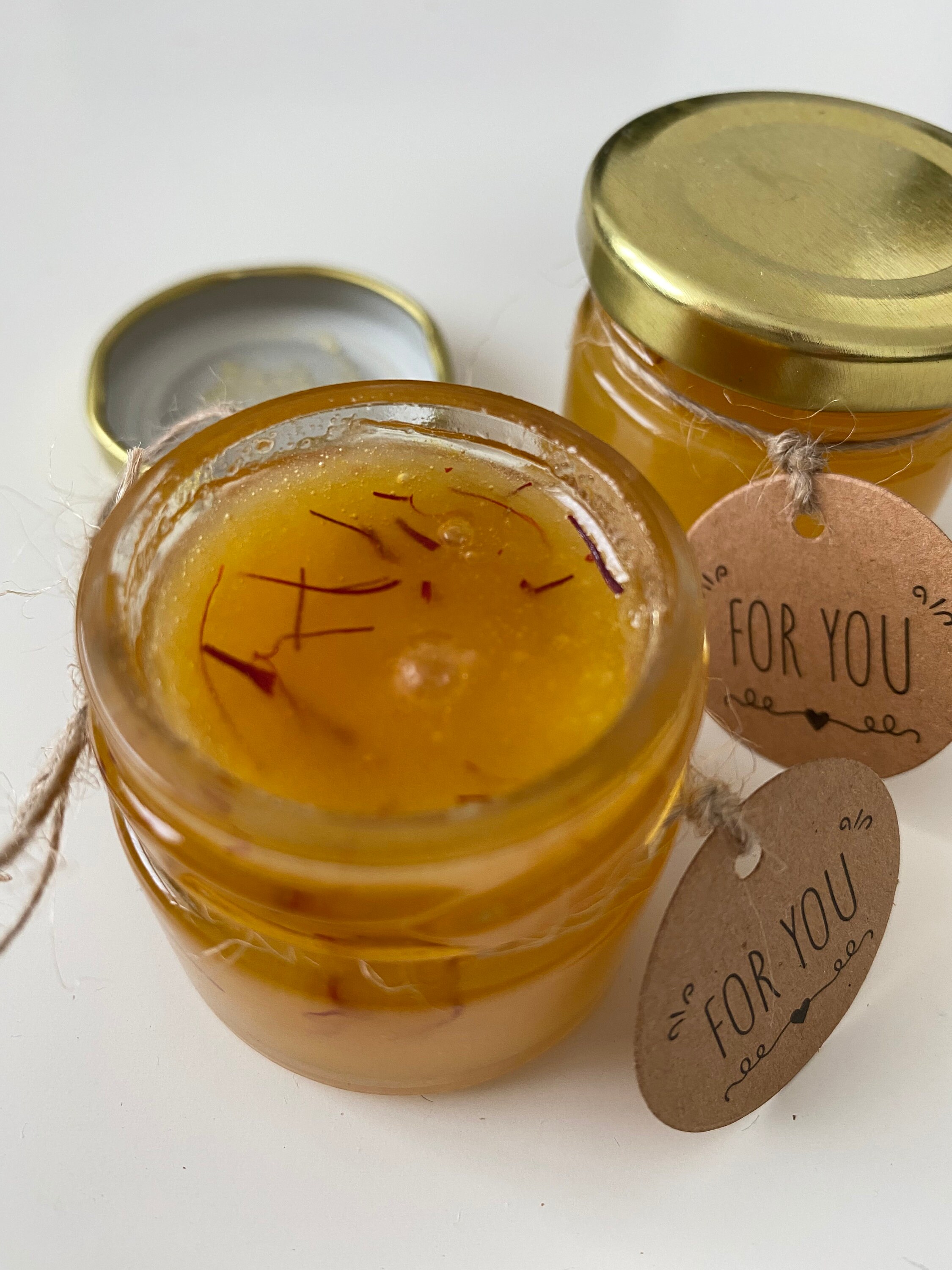 Saffron Honey Natural Raw Organic Honey With Saffron 1kg Glass Etsy