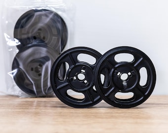 Carreteles de cinta Olivetti - Par de metal con cinta nueva negra/roja – Repuestos originales para máquinas de escribir