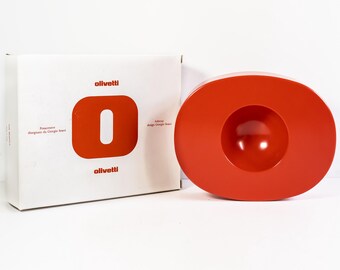 NEU! - 1968 - OLIVETTI &quot;O&quot; Aschenbecher Entworfen von Giorgio Soavi - Made In Italien Produziert von Nuova Sampa für Olivetti Mit Originalverpackung