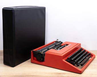 Olivetti CLASS Typewriter (1980s, Red) - Vintage Manual Portable - With Case - Carefully Serviced and Ready to Type