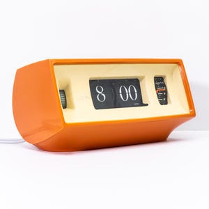 COPAL 701 Alarm FLIP CLOCK (1970s, Orange) - Made in Japan Vintage
