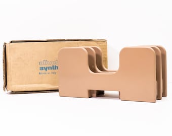 OLIVETTI SYNTHESIS Letter Holder – Ettore Sottsass (1970s) – New Old Stock – Beige Melamine Desk Organizer – Made in Italy
