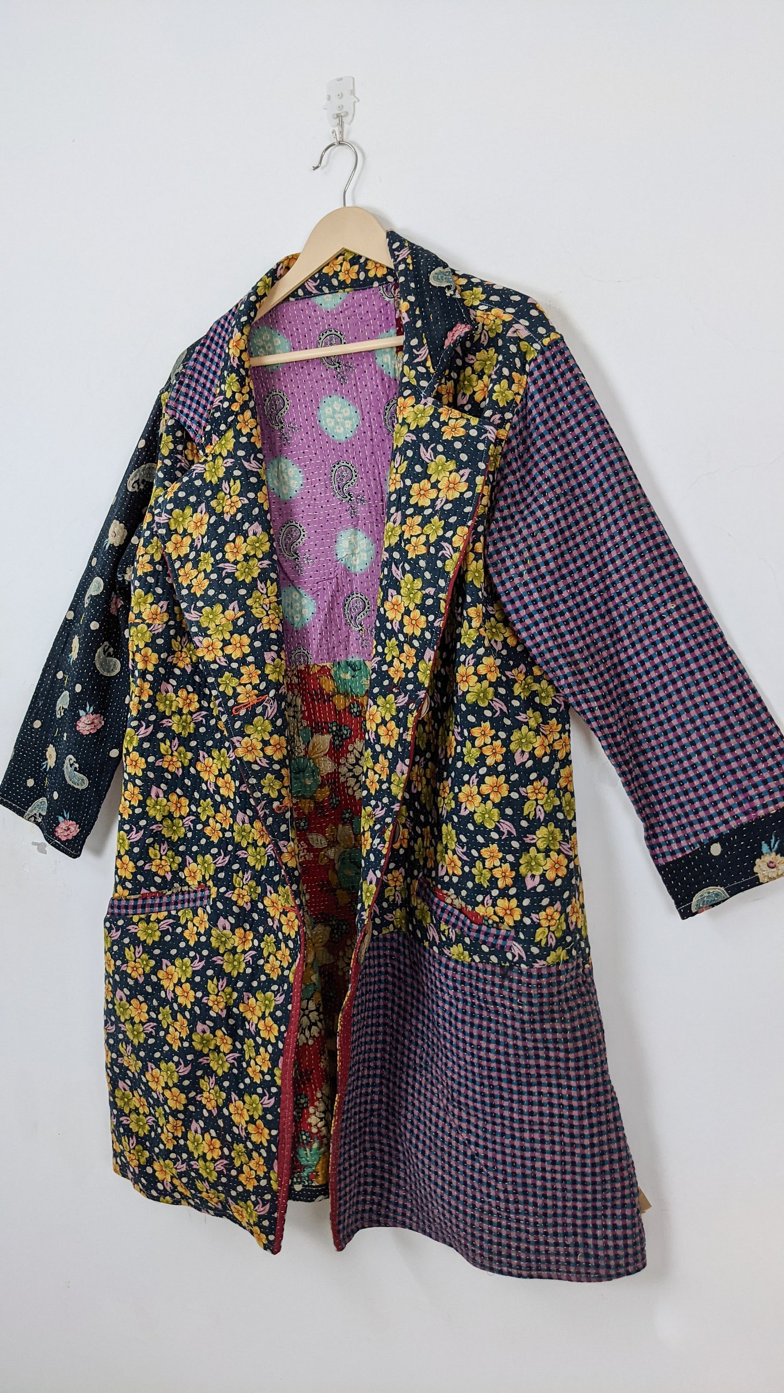 Women Cotton Overcoat Indian Style Bohemian Jacket | Etsy UK