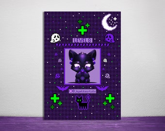 Poster/Impression - Illustration "Gaming Kitty"