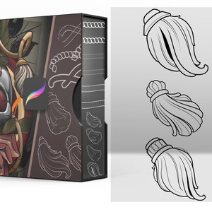 Procreate Seil, Quaste & Kettenbürsten-Set: Tattoo-Stempel Bürsten Bild 3