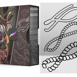 Procreate Seil, Quaste & Kettenbürsten-Set: Tattoo-Stempel Bürsten Bild 4