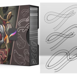 Procreate Seil, Quaste & Kettenbürsten-Set: Tattoo-Stempel Bürsten Bild 6