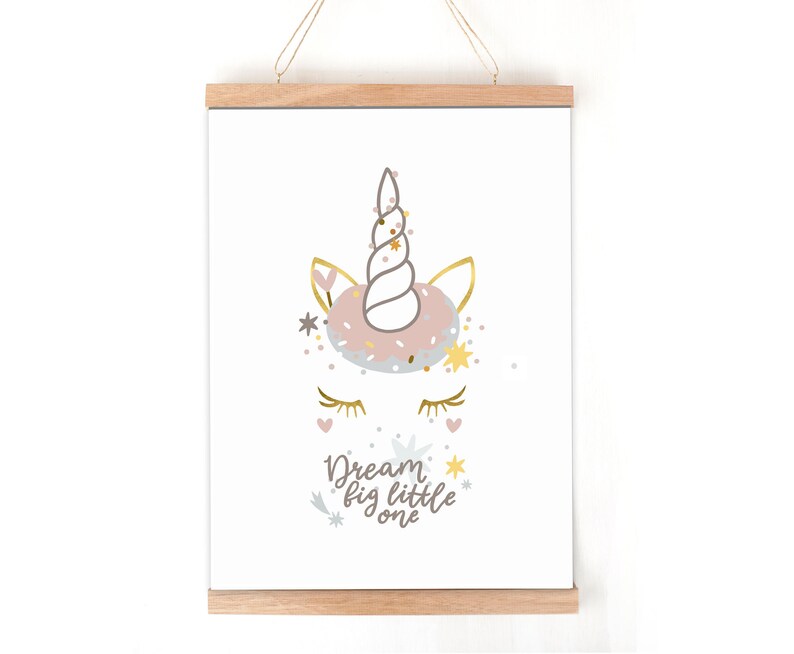 Unicorn Printable Motivational Dream Big Little One - Etsy