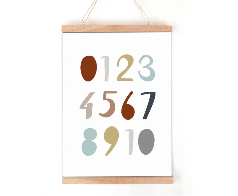 Alphabet Numbers Playroom Printable Set Boho Earthy Neutral - Etsy