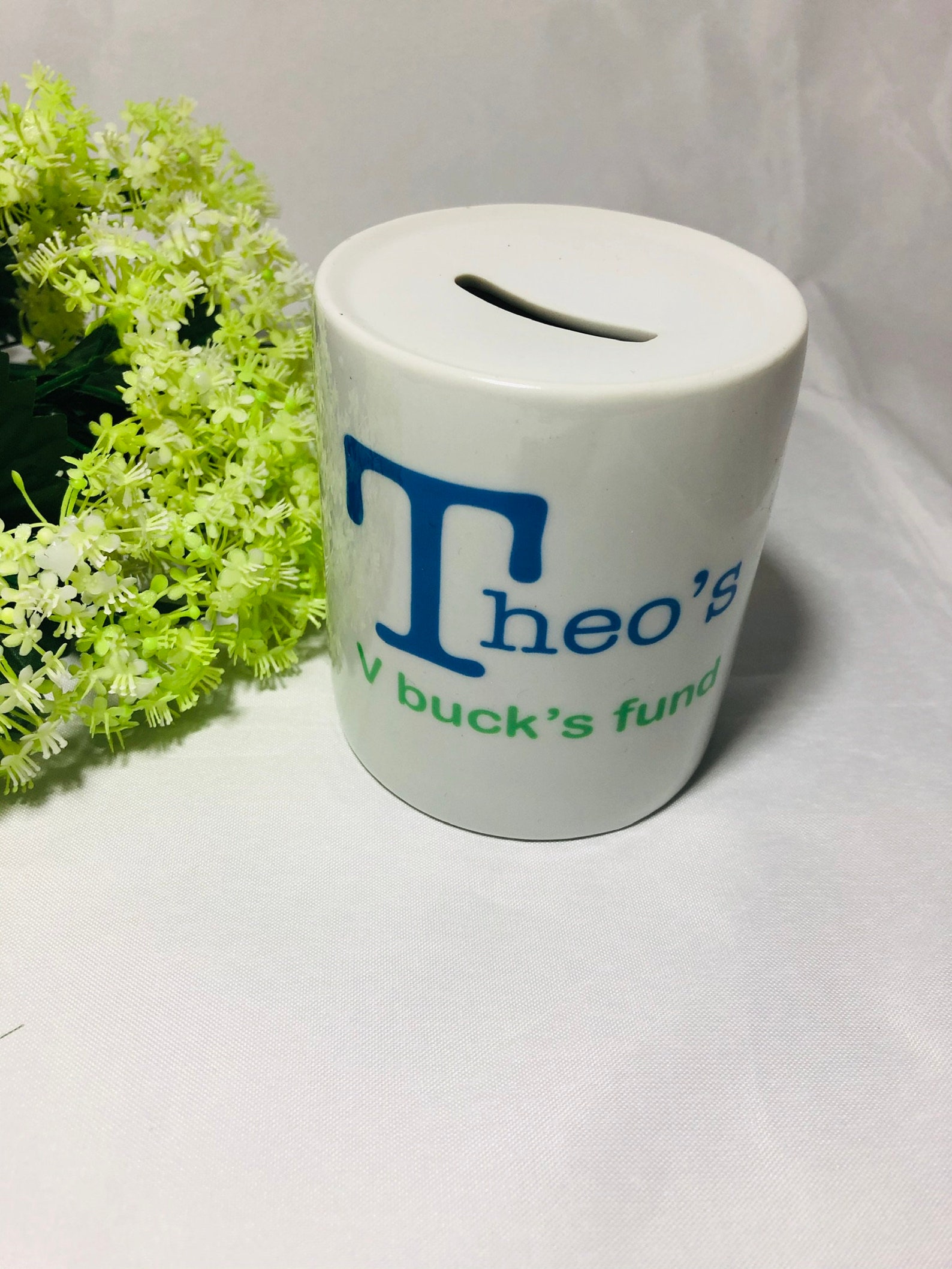 Personalised ceramic money box Etsy