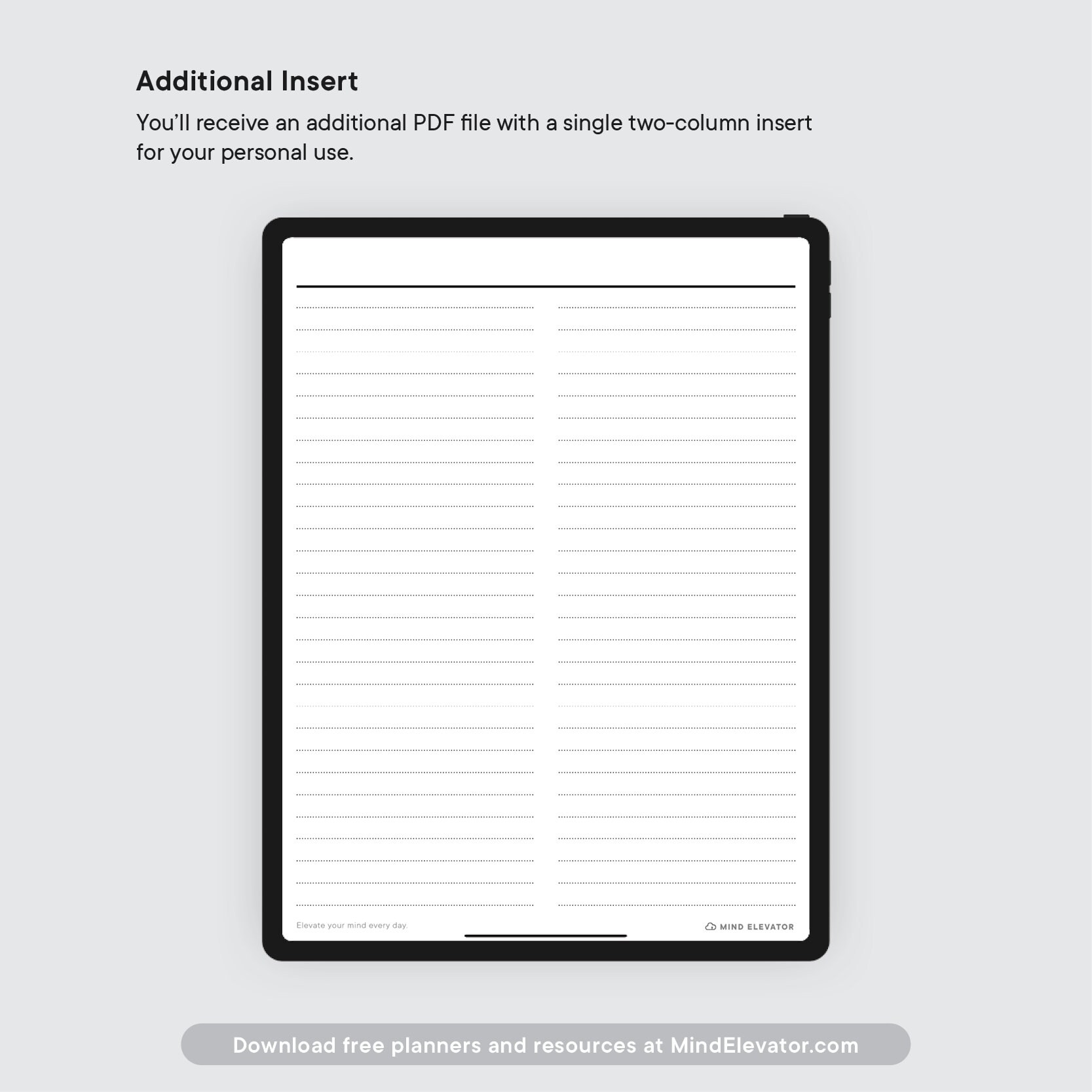 Twocolumn Digital Notebook Notebook Template hyperlinked Etsy