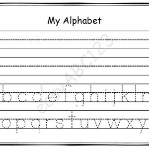 printable lowercase alphabet letters trace copy pages etsy