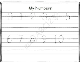 Printable 0-10 My Numbers Tracing Page | Includes Bonus Practice Page