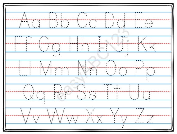 Tracing Lines Worksheets Alphabet