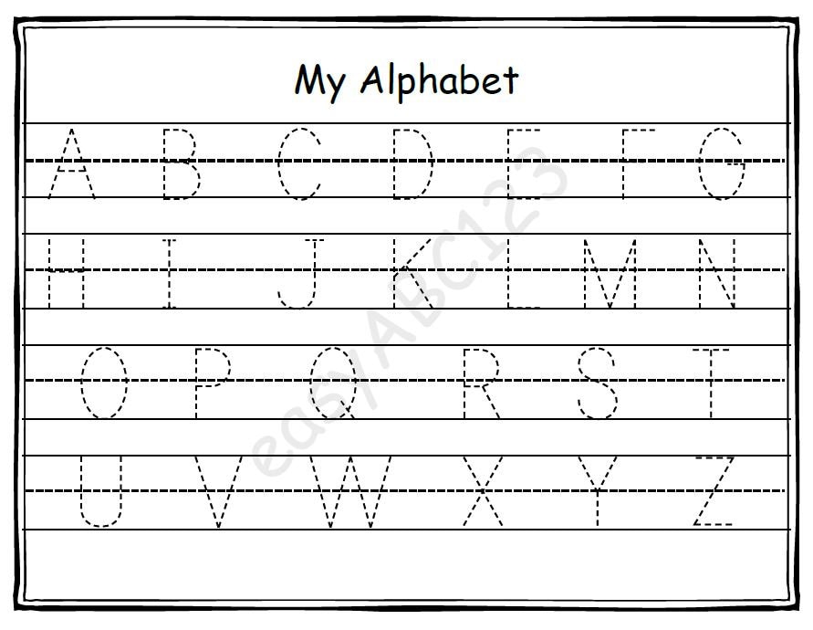 Printable My Alphabet Letters Tracing Pages | Includes Bonus Practice Page
