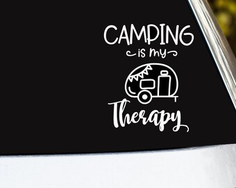 Car Decal - Camping Is my Therapy