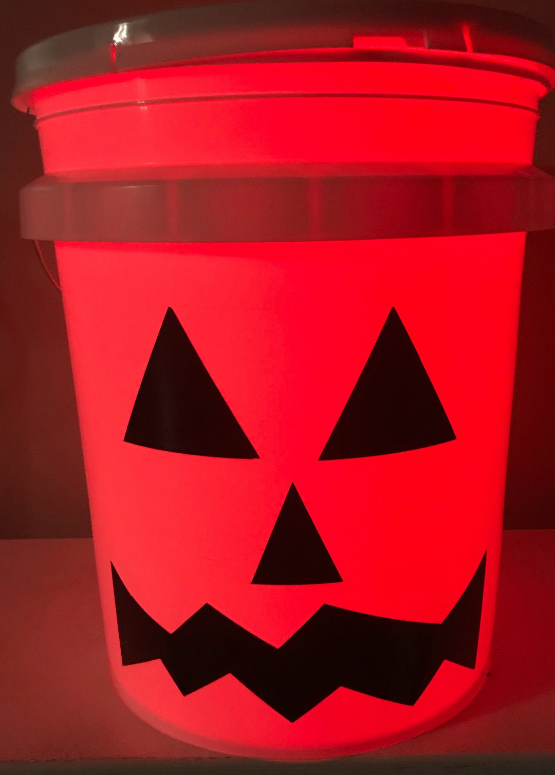 Halloween Pumpkin LED Light Bucket Kit With Remote - **bucket Not ...