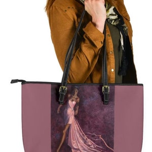 BLM Tote Bag | Vegan Leren Tote | Black Art Portemonnee | Cadeaus voor haar | Fashion Art Portemonnee | Kerstcadeau | Mode Illustratie | Moederdag