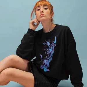 Fashion Illustration Sweathirt Fashion Ad Fashion Art Gift for Her Fashion Sweatshirt Vintage Look 80s 90s Baddie 80s Retro Sweatshirt