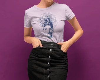 Fashion Illustration T-Shirt Fashion Ad Fashion Art Gift for Her Fashion T-Shirt Vintage Look 80s 90s Baddie 80s Retro Shirt Art Tee