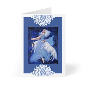 Tarjetas de felicitación de arte de moda (8 piezas) / Conjunto de tarjetas de felicitación / Tarjetas de moda / Tarjetas de bellas artes / Tarjetas en blanco / Tarjetas de vacaciones
