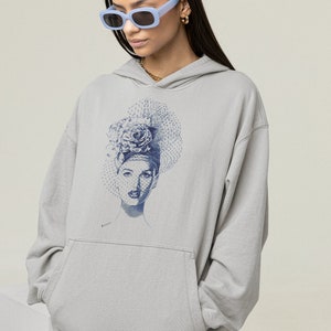Fashion Illustration Hoodie Fashion Ad Fashion Art Gift for Her Fashion Hoodie Vintage Look 80s 90s Baddie 80s Retro Hoodie Art Hoodie