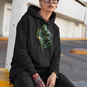 Fashion Illustration Hoodie Fashion Ad Fashion Art Gift for Her Fashion Hoodie Vintage Look 80s 90s Baddie 80s Retro Hoodie Art Hoodie