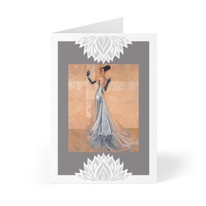 Tarjetas de arte de moda (8 piezas) / Tarjeta del Día de la Madre / Tarjetas de moda / Tarjetas de bellas artes / Tarjetas en blanco / Tarjetas de vacaciones / Tarjeta para ella / Tarjetas de cumpleaños