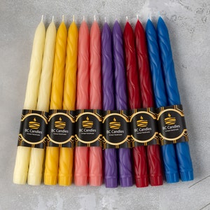 Incandescence 12&quot; Unique Style Beeswax Tapers - Pair