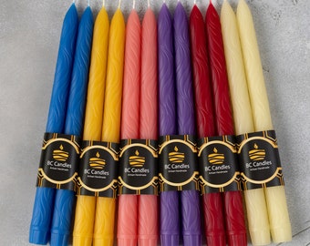 Passion 12" Unique Style Beeswax Tapers - Pair