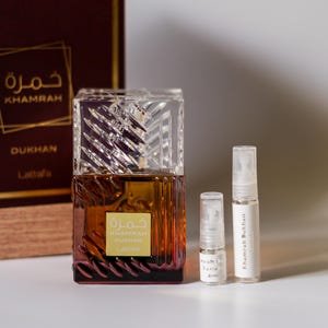 Khamrah Dukhan Sample EDP Eau de Parfum Unisex 2ml / 5ml / Spray Decant / Travel Size