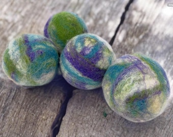 Colorful Wool dryer balls Marbled Designs
