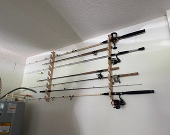CNC DXF File Garage Organization Storage Fishing Rods Poles