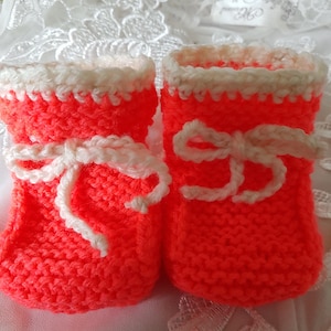 Knitted Baby Booties, Newborn baby shoes, baby shower gift