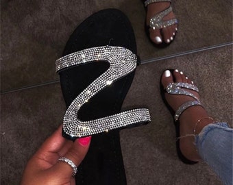 cute rhinestone sandals