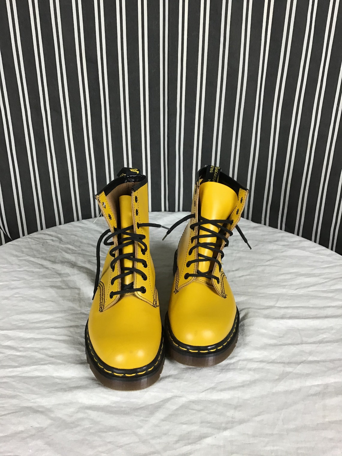 mens yellow doc martens